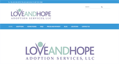 Desktop Screenshot of loveandhopeadoptions.org